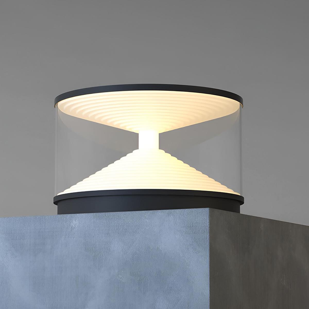 Gray Waterproof Hourglass Outdoor Post Lights