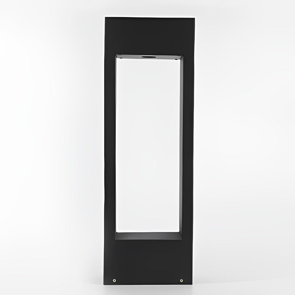 Hollow Square Waterproof LED Black Modern Outdoor Lawn Light Post Lights