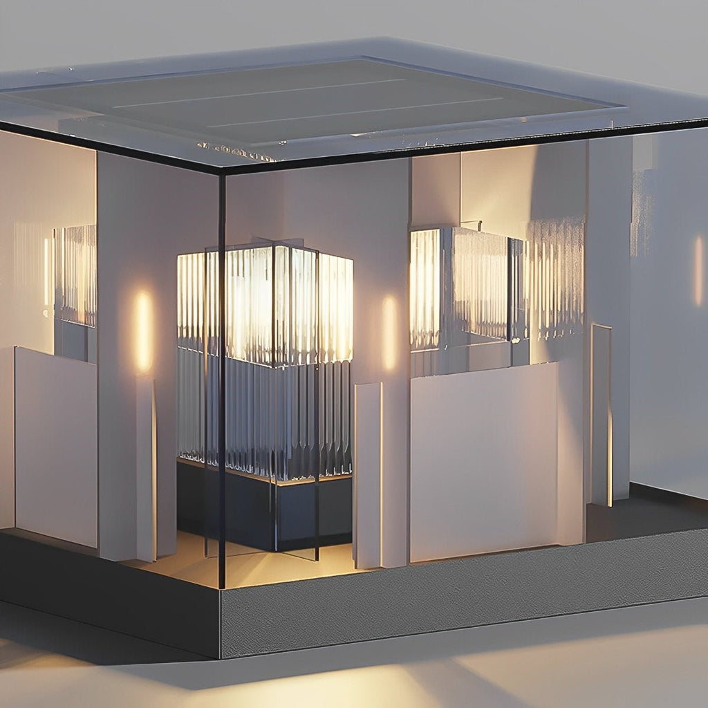 Modern Square Waterproof LED Outdoor Post Lights