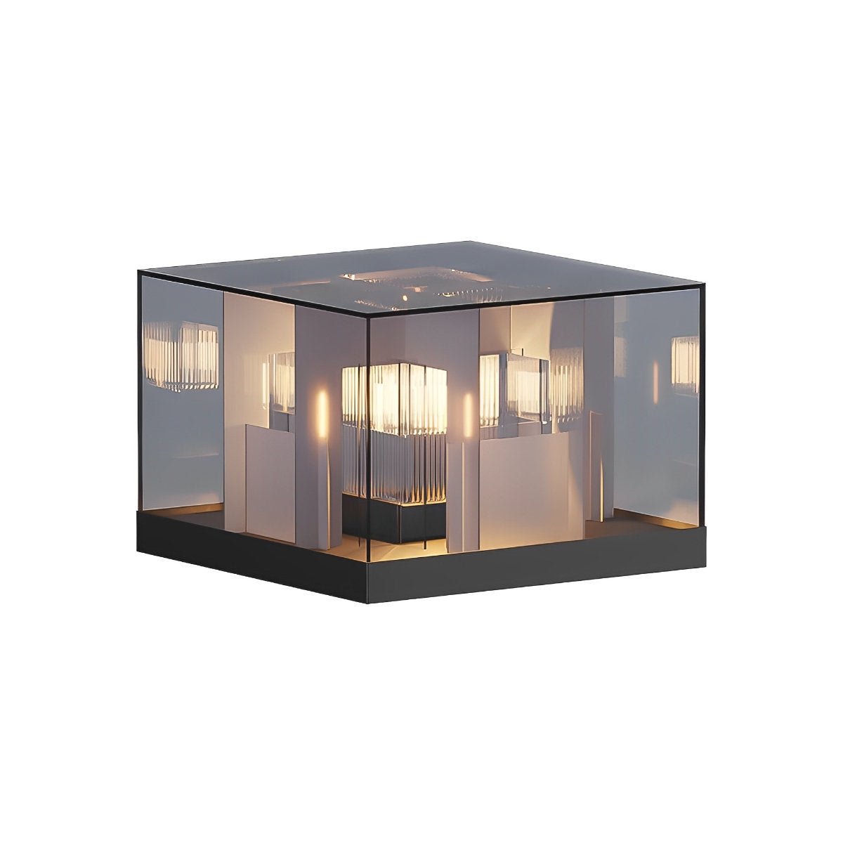 Modern Square Waterproof LED Outdoor Post Lights