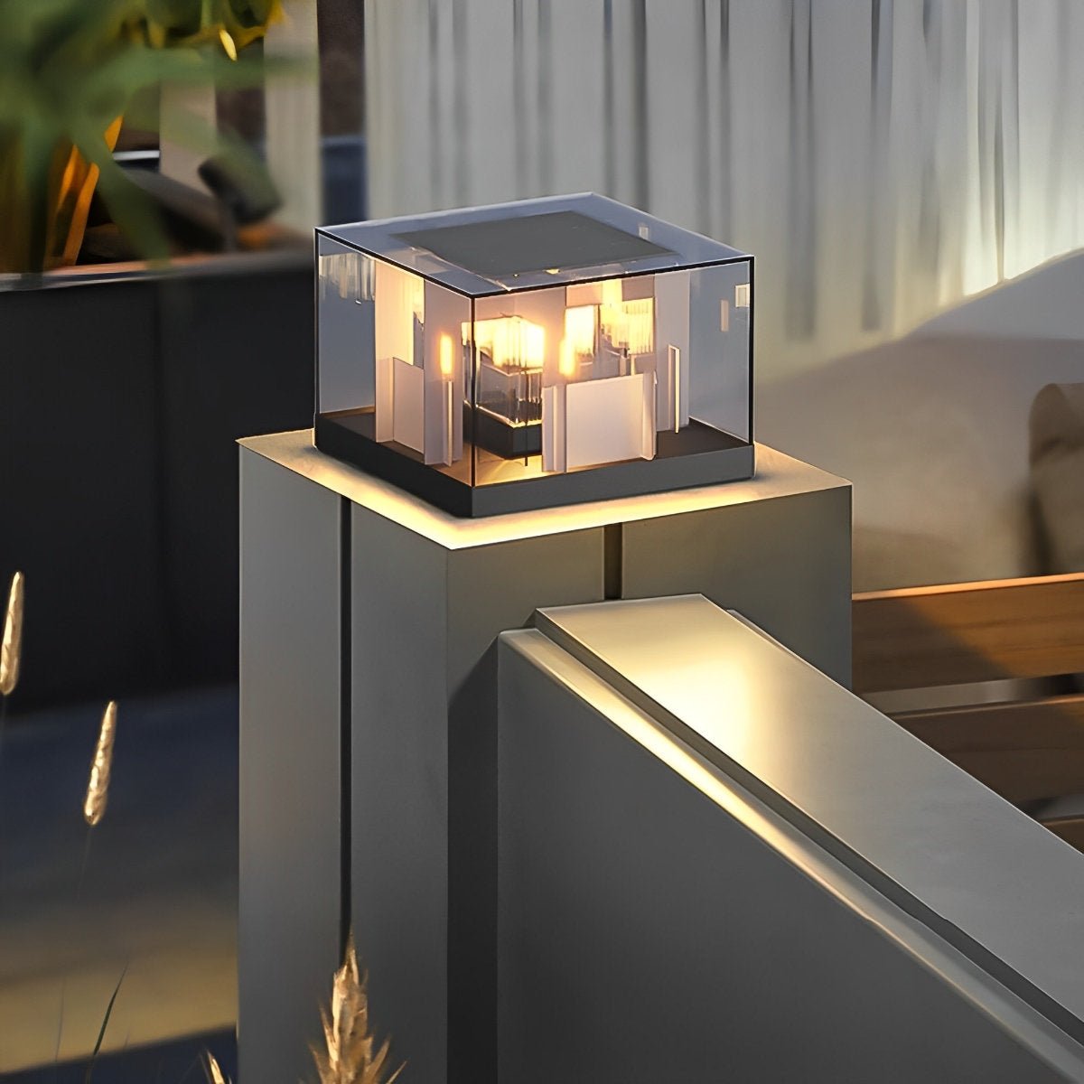 Modern Square Waterproof LED Outdoor Post Lights