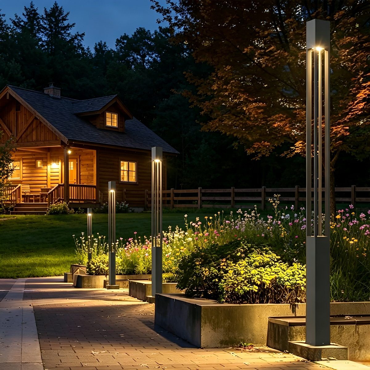 Waterproof LED High Pole Outdoor Post Light Pathway Lights