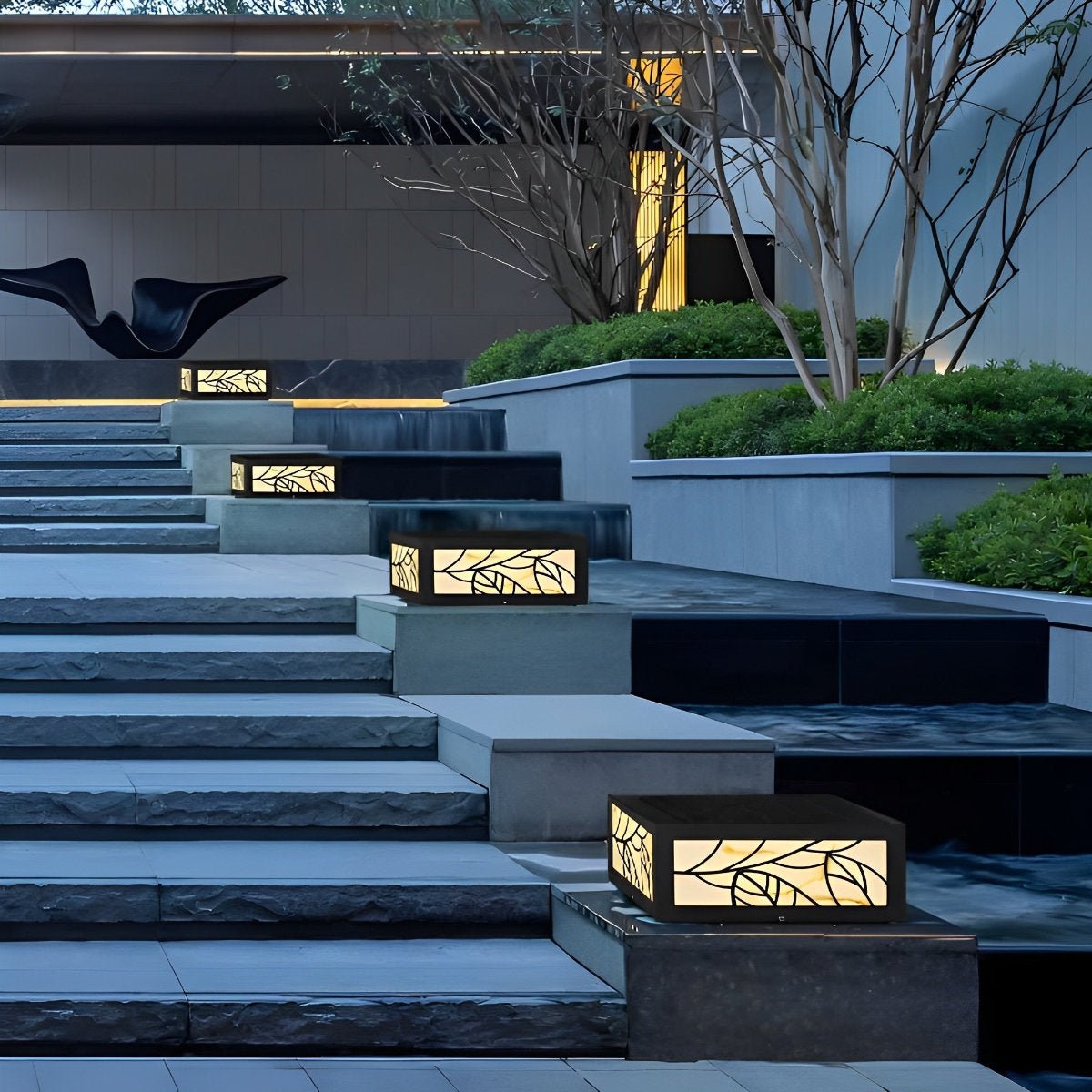 Waterproof Modern Square LED Outdoor Deck Post Lights Pillar Light