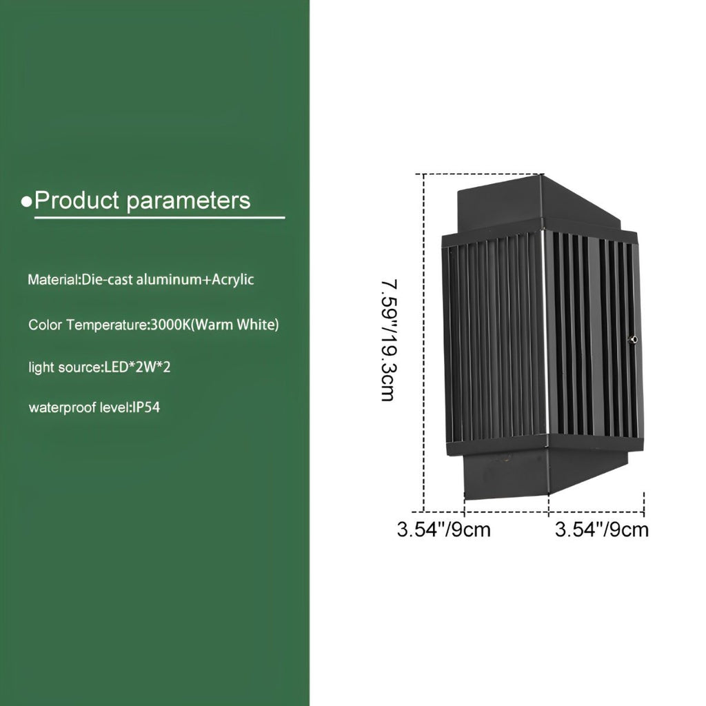 Waterproof Modern Up and Down Minimalist Outdoor LED Wall Lights