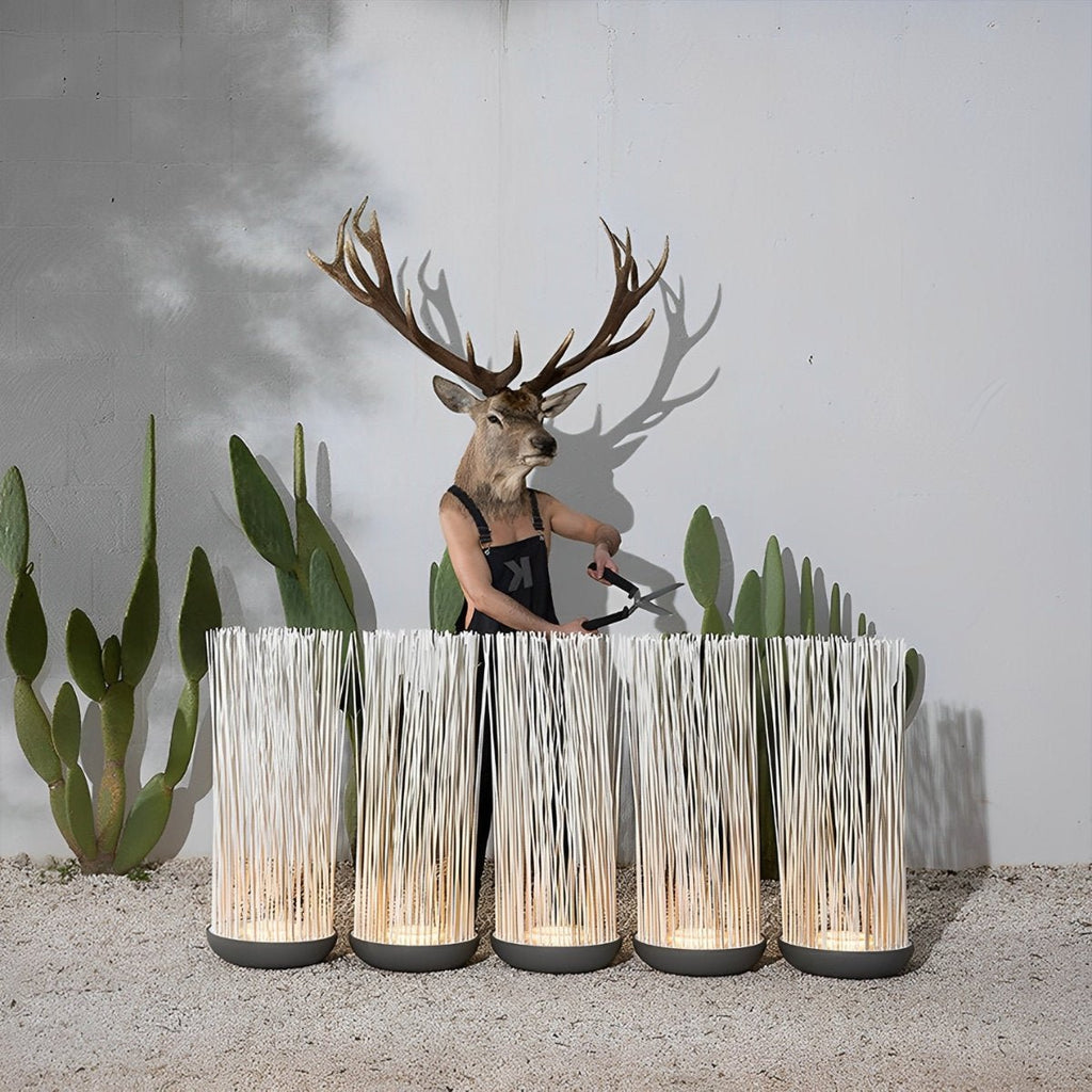 Waterproof Stainless Steel Fiber Optics Fishtail Linear LED Floor Lamp Landscape Light