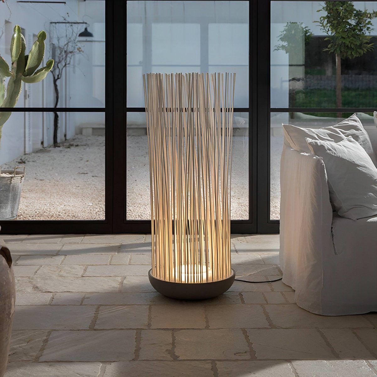 Waterproof Stainless Steel Fiber Optics Fishtail Linear LED Floor Lamp Landscape Light